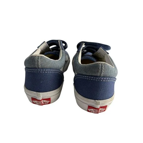 VANS OLD SKOOL V SHOE Blue/Light Blue KIDS‎ SIZE 2.5 New W/O Box