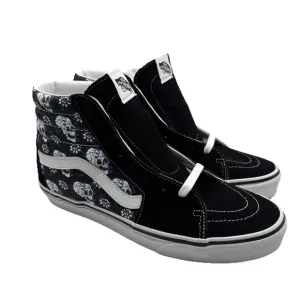 Vans sk8 hi Flash Skulls Black Blue Men's Sz 10 - Old School Skool NIB