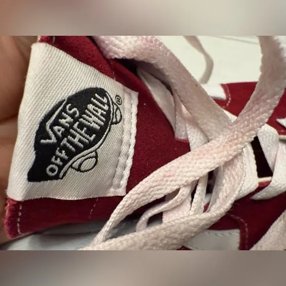 VANS SK8 HIGH TOP BURGUNDY SIZE 13 UNISEXCANVAS SKATE SHOES