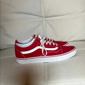 Vans Ska8 skateboard shoes red and white canvas size 11 1/2 men’s