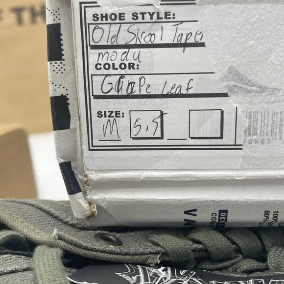 Vans WMNS Olive Green Sneakers Camouflage Old Skool Tapered Modular Grape Leaf