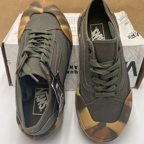 Vans WMNS Olive Green Sneakers Camouflage Old Skool Tapered Modular Grape Leaf