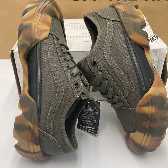 Vans WMNS Olive Green Sneakers Camouflage Old Skool Tapered Modular Grape Leaf
