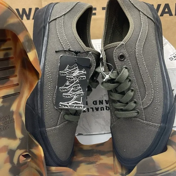 Vans WMNS Olive Green Sneakers Camouflage Old Skool Tapered Modular Grape Leaf