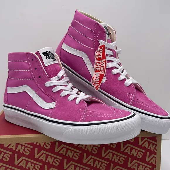 Vans WMNS Pink High-Top Sneakers Sk8-Hi TaperedColor Theory Fiji Flower