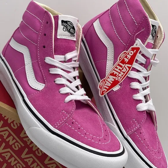 Vans WMNS Pink High-Top Sneakers Sk8-Hi TaperedColor Theory Fiji Flower