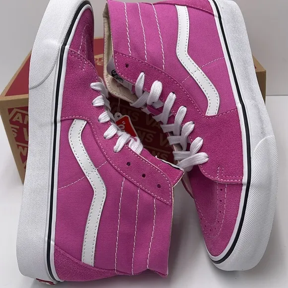 Vans WMNS Pink High-Top Sneakers Sk8-Hi TaperedColor Theory Fiji Flower