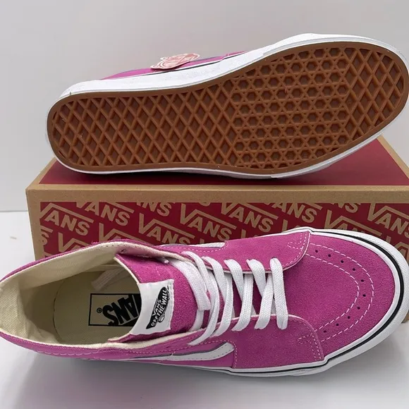 Vans WMNS Pink High-Top Sneakers Sk8-Hi TaperedColor Theory Fiji Flower