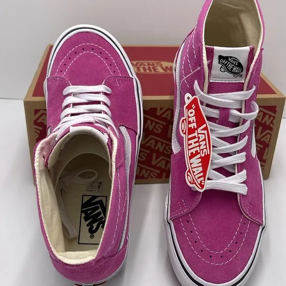 Vans WMNS Pink High-Top Sneakers Sk8-Hi TaperedColor Theory Fiji Flower