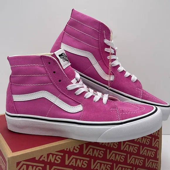 Vans WMNS Pink High-Top Sneakers Sk8-Hi TaperedColor Theory Fiji Flower