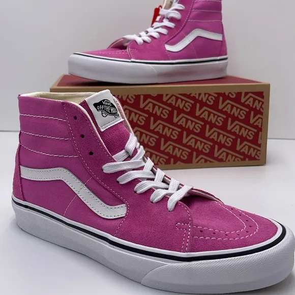 Vans WMNS Pink High-Top Sneakers Sk8-Hi TaperedColor Theory Fiji Flower