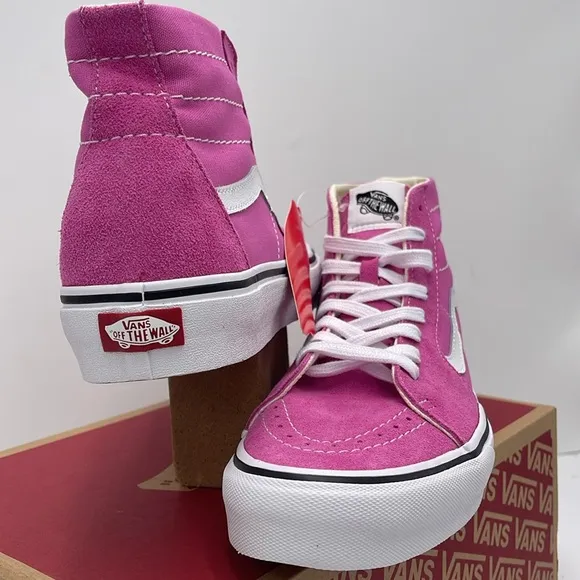 Vans WMNS Pink High-Top Sneakers Sk8-Hi TaperedColor Theory Fiji Flower