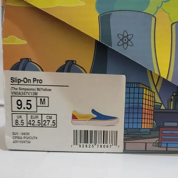 Vans‎ x The Simpsons &quot;Bart&quot; Slip-On Pro Unisex Shoes Sneakers