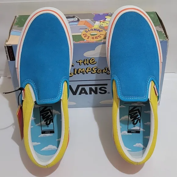 Vans‎ x The Simpsons &quot;Bart&quot; Slip-On Pro Unisex Shoes Sneakers