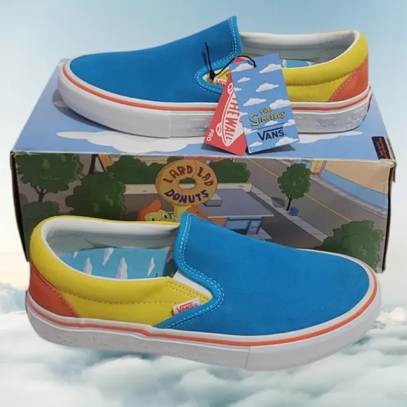 Vans‎ x The Simpsons &quot;Bart&quot; Slip-On Pro Unisex Shoes Sneakers