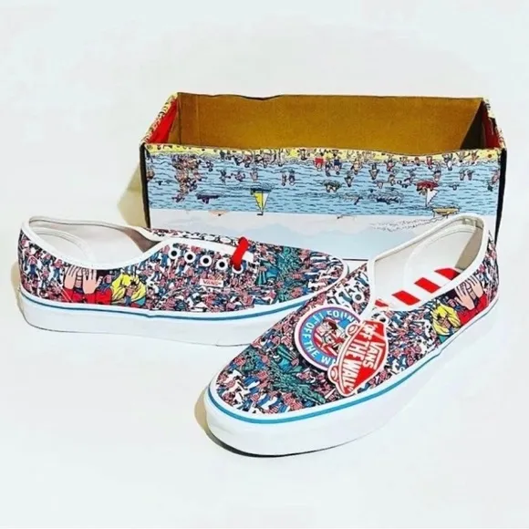 Vans x Where's Waldo Authentic Shoes Men's Size 10