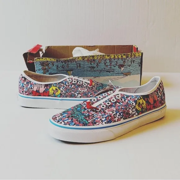 Vans x Where's Waldo Authentic Shoes Men's Size 9