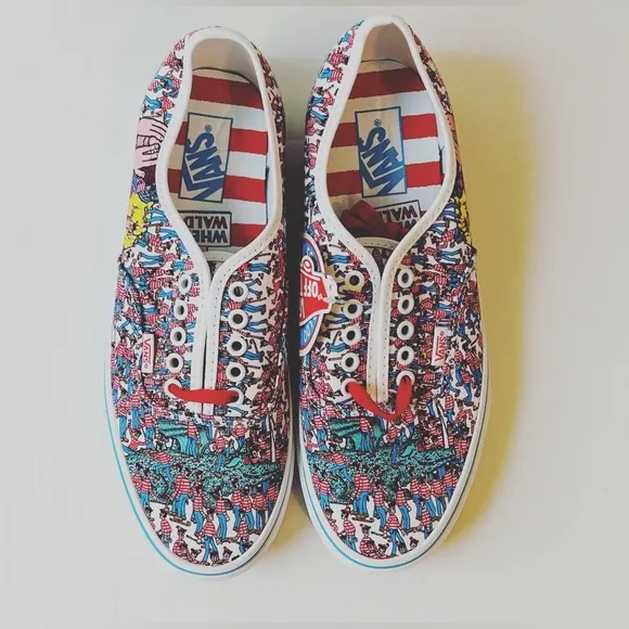 Vans x Where's Waldo Authentic Shoes Men's Size 9