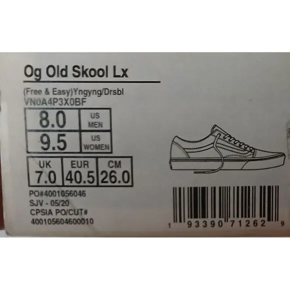 VAULTED VANS Old Skool Lx (Free&amp;Easy) Yngyng/Drspl Mens Size 8 Womens 9.5‎ #512