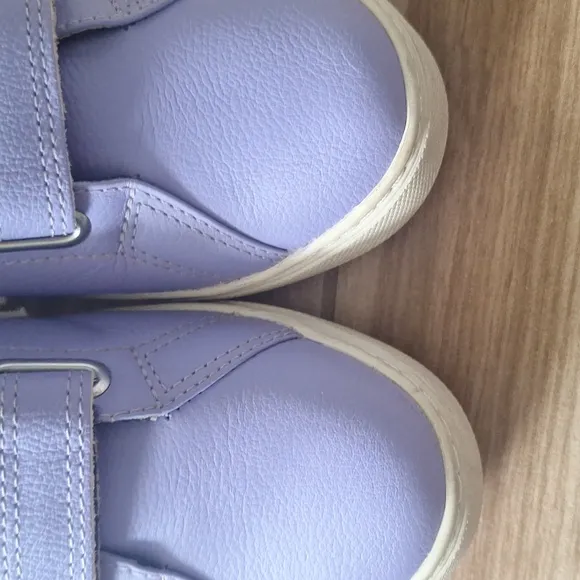 Veja Esplar Velcro ChromeFree Kids Shoes - Silver Solid Lavender 4 Small