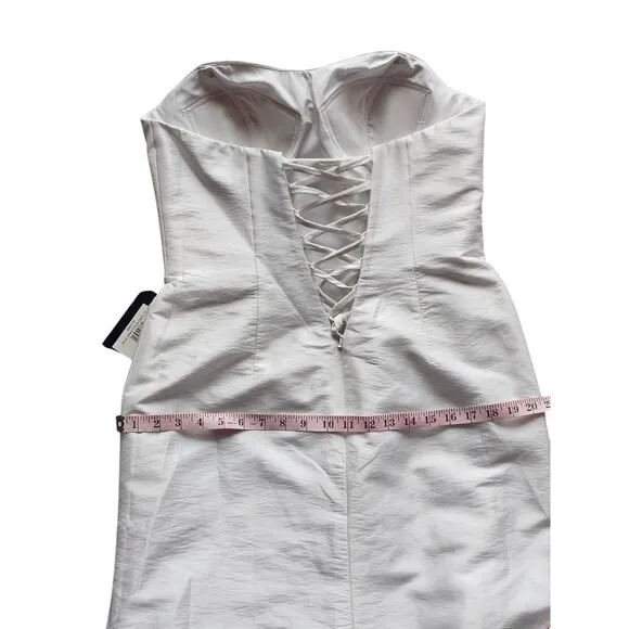 Venus White Taffeta Minimalist Fitted Wedding Gown - NWT