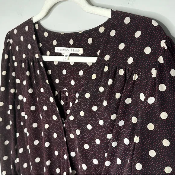 Vernoica Beard Size 2 Silk Lou Lou Ruched Flounce Mini Dress Quiet Luxury Clean