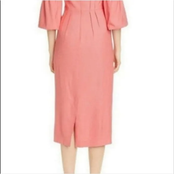 Veronica Beard Amalita Midi Melon Pink Dress Size 4