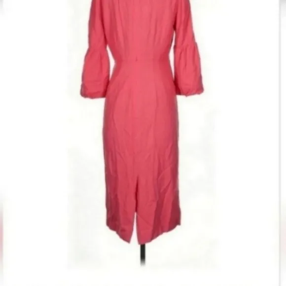 Veronica Beard Amalita Midi Melon Pink Dress Size 4