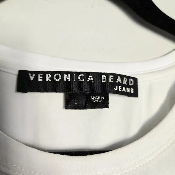 Veronica Beard Bari Tie-Waist Ruffle Dress Womens L Quiet Luxury Preppy Feminine