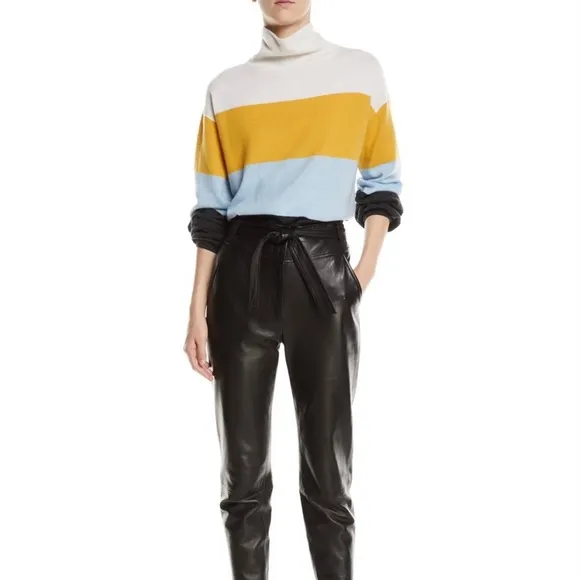 Veronica Beard Faber Cashmere Color block turtleneck Sweater size medium