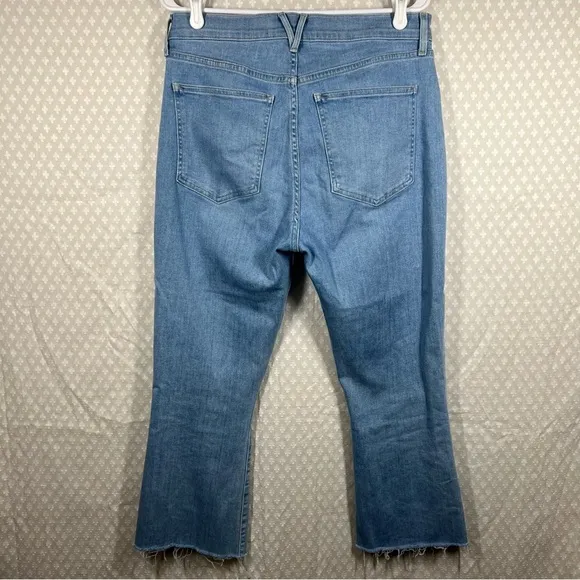 Veronica Beard Light Wash Carly Kick Flare High Rise Skater Jeans