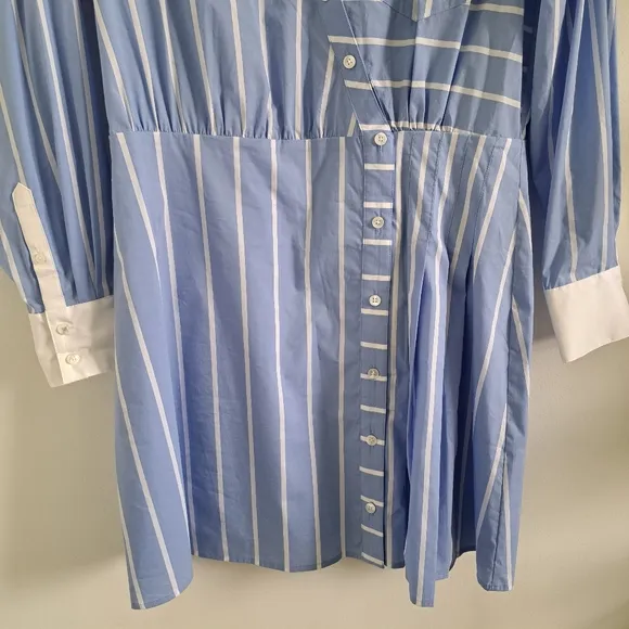 Veronica Beard Poppe Dress Hydrangea Blue Quiet Luxury Old Money $448 Size 12