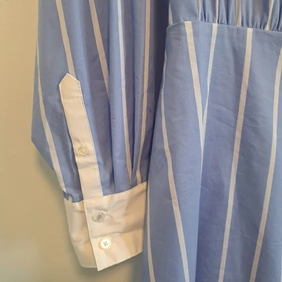 Veronica Beard Poppe Dress Hydrangea Blue Quiet Luxury Old Money $448 Size 12