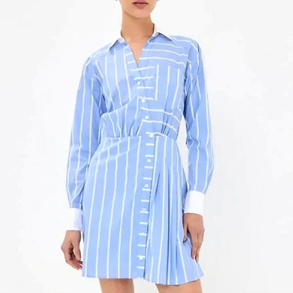 Veronica Beard Poppe Dress Hydrangea Blue Quiet Luxury Old Money $448 Size 12