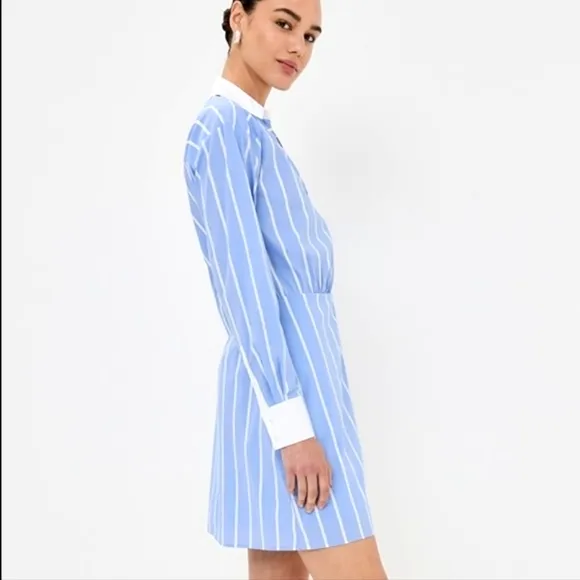 Veronica Beard Poppe Dress Hydrangea Blue Quiet Luxury Old Money $448 Size 12