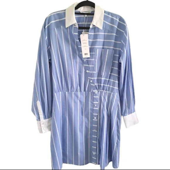 Veronica Beard Poppe Dress Hydrangea Blue Quiet Luxury Old Money $448 Size 12