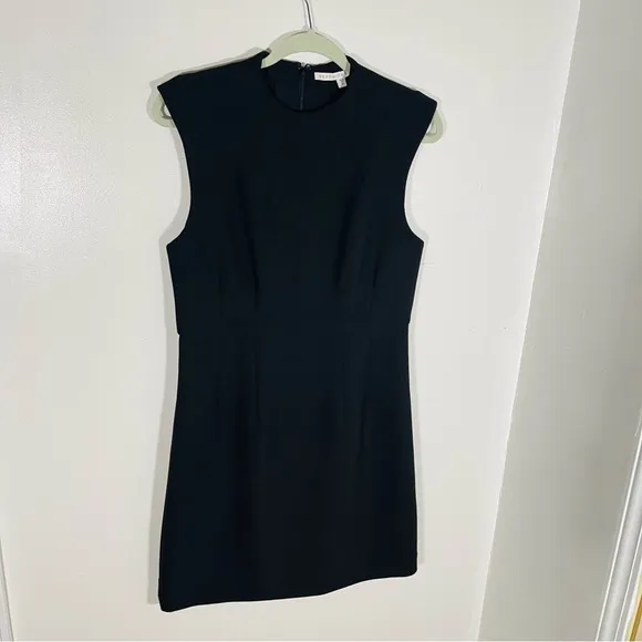 Veronica Beard Turner Dress Black Mini Minimalist Neutral Sleeveless Career Work