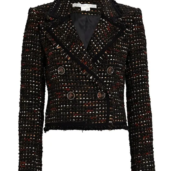 Veronica Beard Tweed Nalani Jacket Cropped Luxury