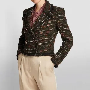 Veronica Beard Tweed Nalani Jacket Cropped Luxury