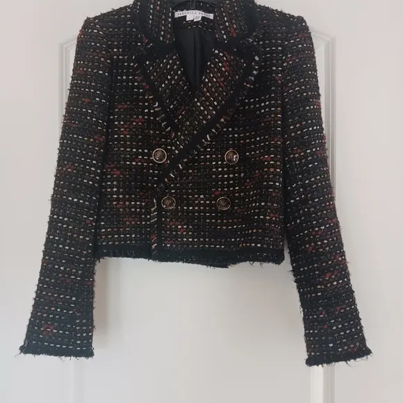 Veronica Beard Tweed Nalani Jacket Cropped Luxury