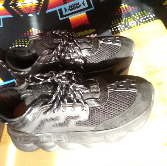 Versace Black Athletic Shoes