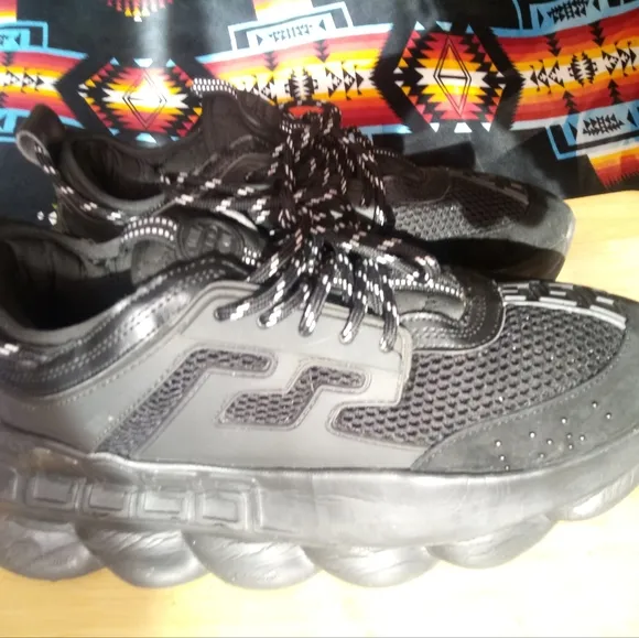 Versace Black Athletic Shoes