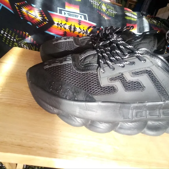 Versace Black Athletic Shoes