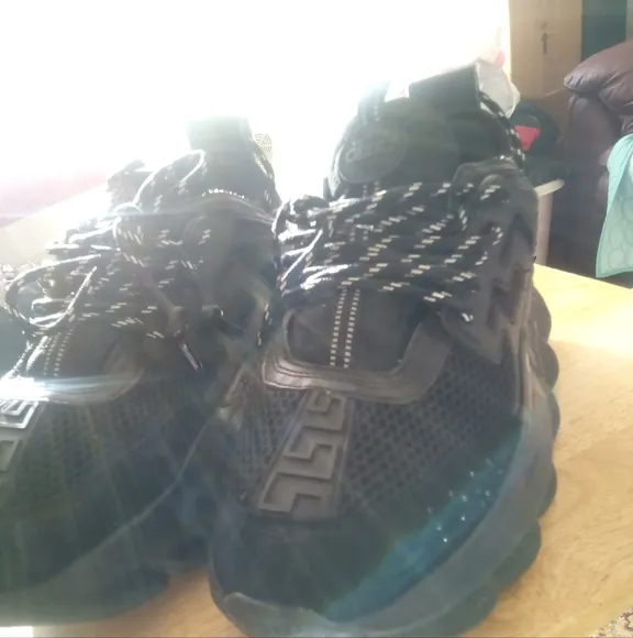 Versace Black Athletic Shoes
