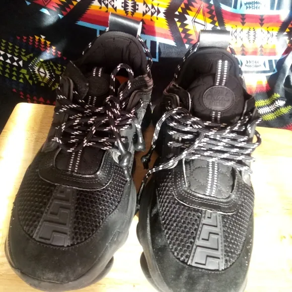 Versace Black Athletic Shoes