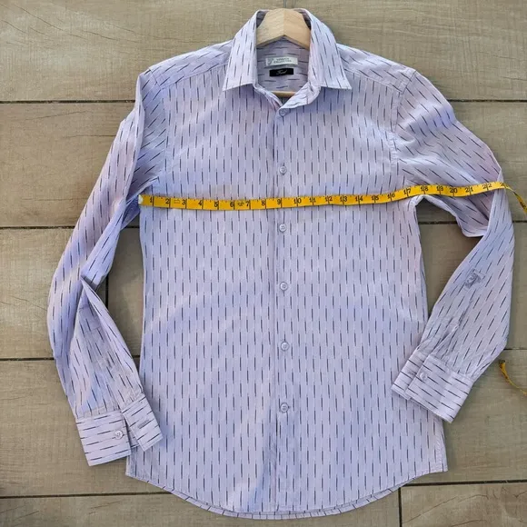 Versace Collection Trend Mens Cotton Lavender Dress Shirt Size 38 /15