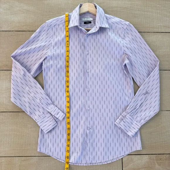 Versace Collection Trend Mens Cotton Lavender Dress Shirt Size 38 /15