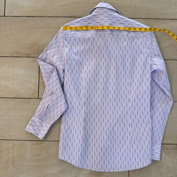 Versace Collection Trend Mens Cotton Lavender Dress Shirt Size 38 /15