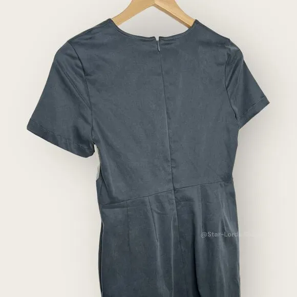 Vetta Capsule Sheath Dress | XS | Slate Blue Sustainable Minimalist Career Mini