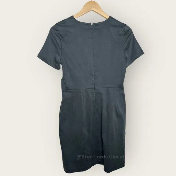 Vetta Capsule Sheath Dress | XS | Slate Blue Sustainable Minimalist Career Mini